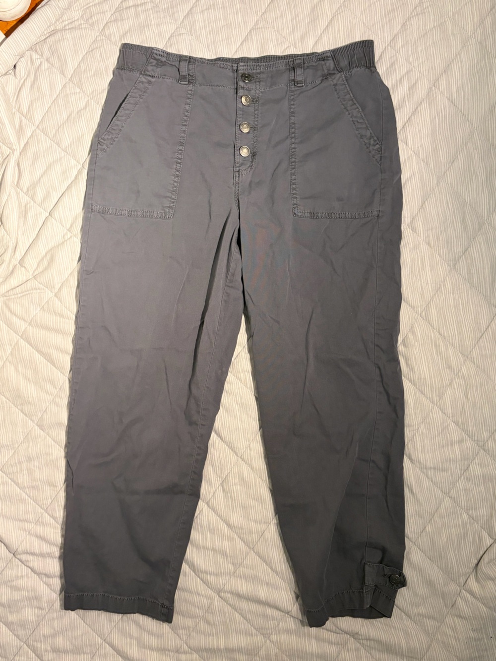 Sonoma Men's Slate Gray Button-Front Chinos
